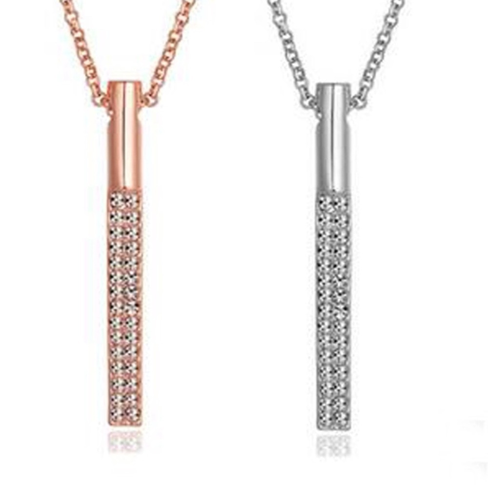 Bling Bar Pendant Necklace
